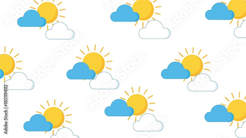 Bright Sunny Clouds Vector Design for Creative Projects - Perfect for Web, Print, and Seasonal Use