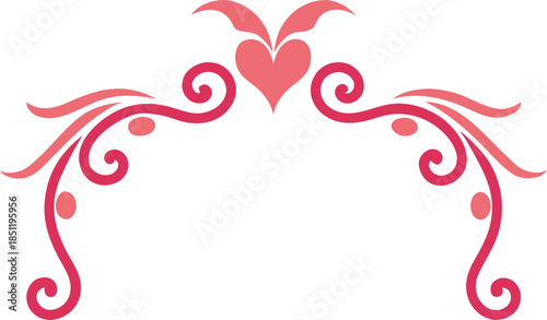 Elegant heart-shaped border design