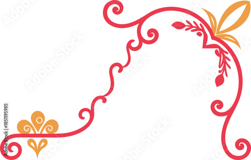 Elegant floral border design