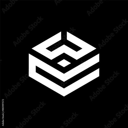 Letter WC or CW bold monogram logo