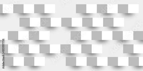 Abstract white 3D geometric shapes on white background. Professional Blank Paper or Cardboard Box Template. Innovative wall art design modern abstract gallery installation. 3d Modern abstract design.