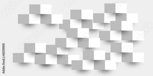 Abstract white 3D geometric shapes on white background. Professional Blank Paper or Cardboard Box Template. Innovative wall art design modern abstract gallery installation. 3d Modern abstract design.