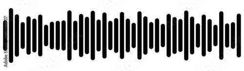 Voice message, sound or audio wave icon. Music player sound bar. Audio speech spectrum noise with play button. Music Waveform, Audio Frequency, Volume And Pulse. Black and White Colored Waves