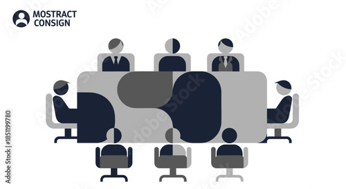 Business Meeting Around a Conference Table.