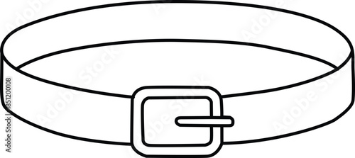 Simple leather belt with buckle Vector