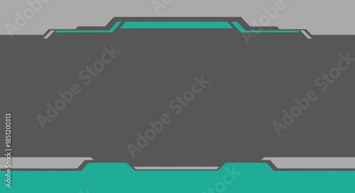 Futuristic Interface Overlay with Geometric Shapes and Teal Accents.