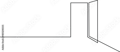 Open door on incline Vector