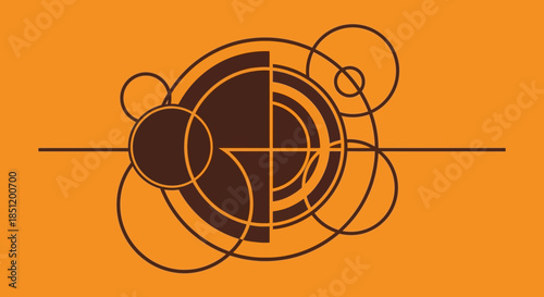 Abstract Geometric Design with Circles and Lines.