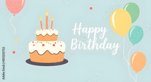 cute pastel birthday card with cake, kawaii cake greeting card, adorable dessert illustration, pastel icing birthday pastry, soft colored birthday cake card, gentle cute birthday artwork, smiling cake