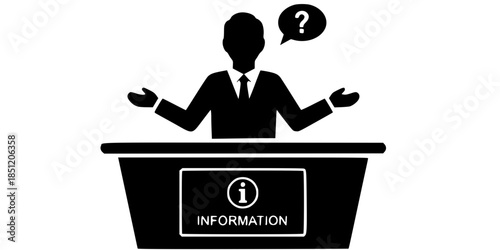 Mall Information Concierge Service Silhouette