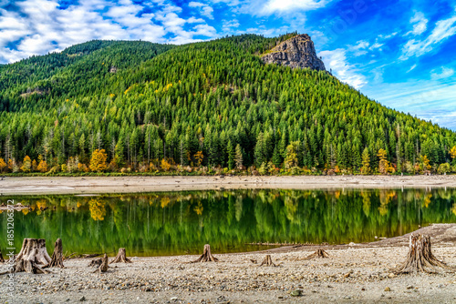 Colorful Rattlesnake Ledge Lake Reflection North Bend Washington