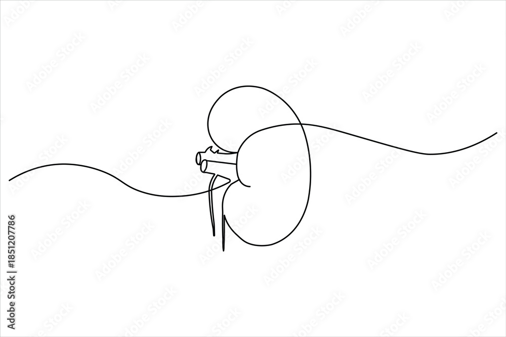 Obraz premium Modern medical icon of the human excretory system