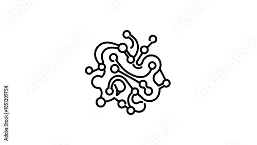 Abstract intricate network of connected nodes and lines, symbolizing data flow and complexity.