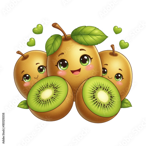 vector illustration of a kiwi fruit