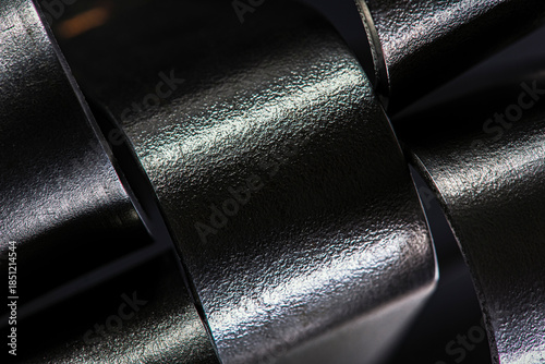 Tablou pe pânză Steel sheet coils, minimalist, abstract industrial atmosphere