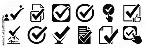 a collection of decision approval minimal vector icon set, Human interaction vector icon set.