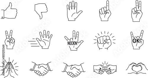 Hand Gestures Collection for Communication and Interaction