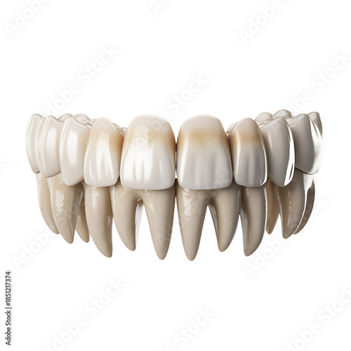 Human Teeth Dental Health Comparison with Transparent Background