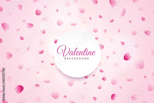 Romantic Valentine background with falling pink petals, perfect for love messages, greeting cards, wedding visuals, and romantic promotions.