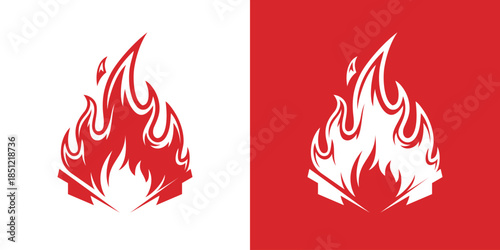 energy flame logo vector or gas ignite abstract logotype