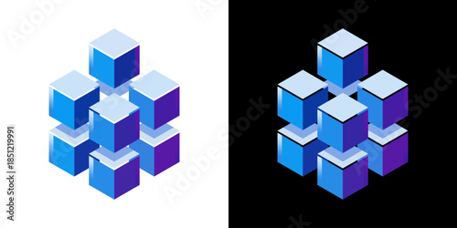 box, cube, data, future, matrix technolgy logo.