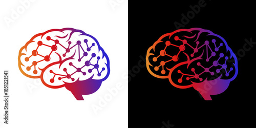 brain molecular logo, logo connectoion in brain