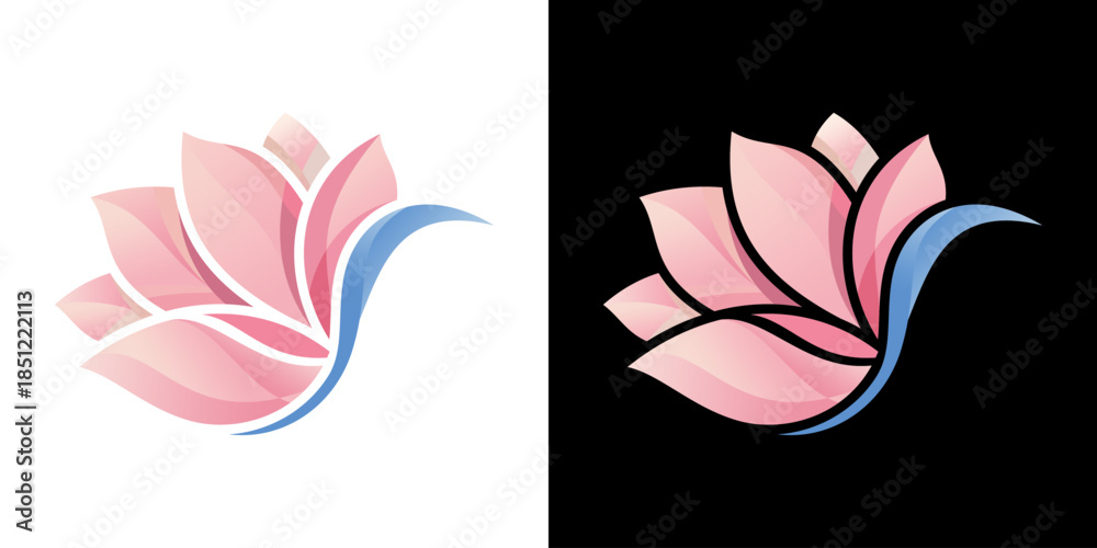 Naklejka premium butterfly flower beautifull logo