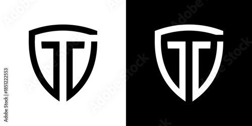 shield logo simple initial