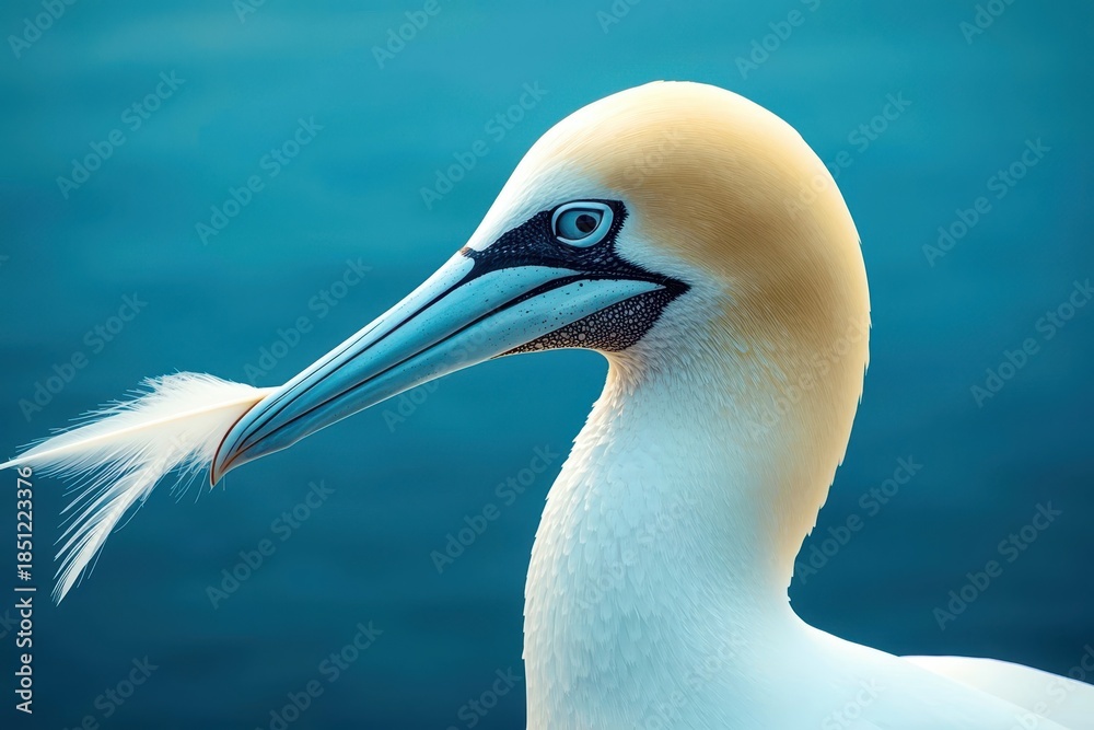 Obraz premium A bird with a feather in its beak