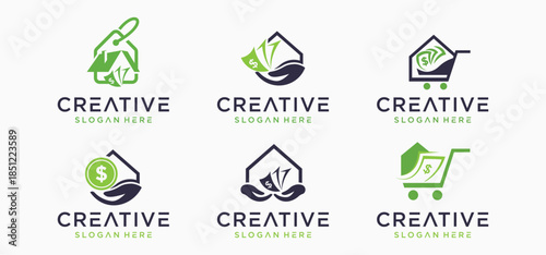 Home seller logo design concept, home buyer logo, residential home seller.