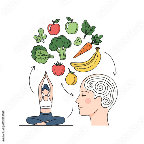 Holistic Approach to Nutrition and Mindful Living with Fresh Fruits and Vegetables