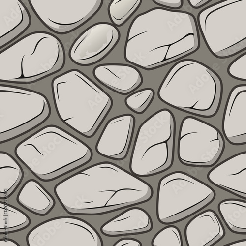 A seamless pattern of gray and tan stones resembling a rough surface