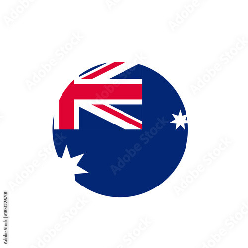Australia Flag Circle Shape Icon