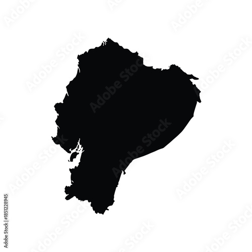 Ecuador map political division isolated on grid background