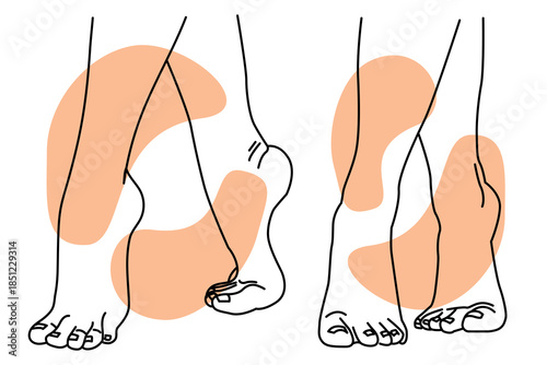 beautiful and well-groomed legs line set