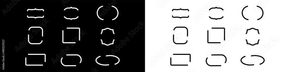 Fototapeta premium A set of minimalist frames for quotes, perfect for enhancing creative design projects with style.