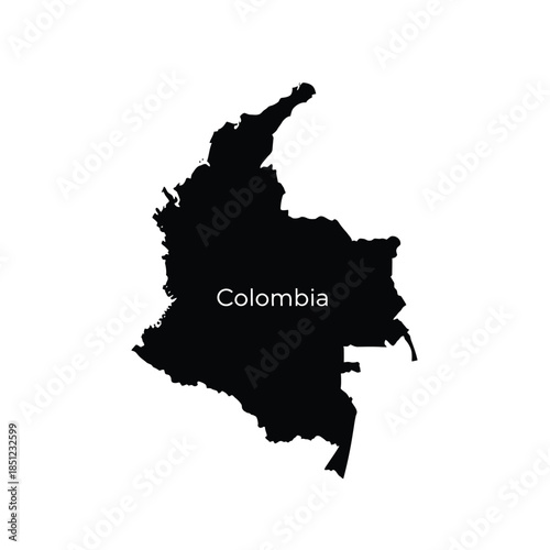 Map of colombia country isolated on checkered background vector illustration