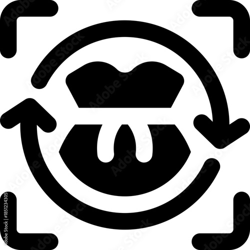 cash flow glyph icon. Strong and solid vector icon for websites, mobile interfaces, presentations, and visual branding. High quality and easy to edit.