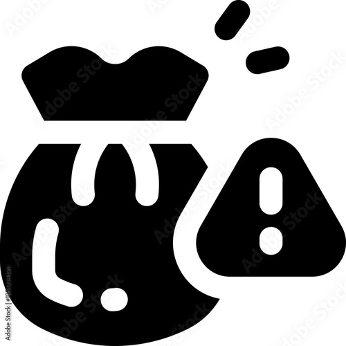 risk glyph icon. Strong and solid vector icon for websites, mobile interfaces, presentations, and visual branding. High quality and easy to edit.