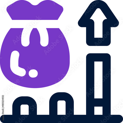 stock market duotone icon. Sleek and modern vector icon for websites, mobile apps, marketing materials, and corporate design. Fully scalable and ready to use.