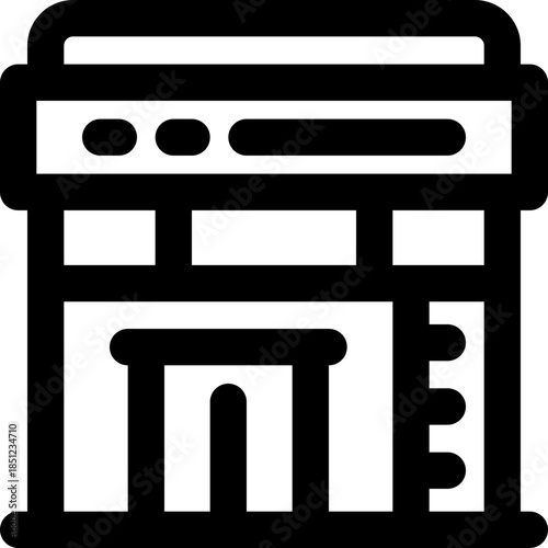 bank line icon. Clean and minimalist vector icon for websites, mobile apps, presentations, and logos. Fully scalable and customizable for any project.