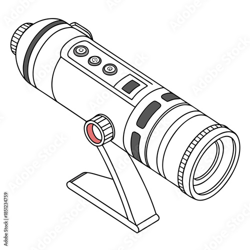 Compact white launcher module with red control knob