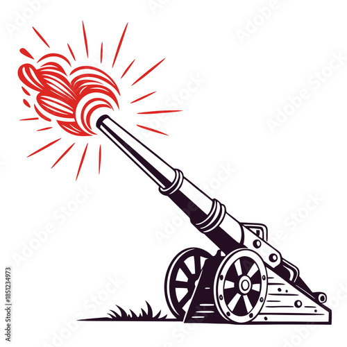 Firing tube ejecting light flare cannon