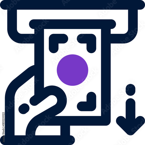 withdrawal duotone icon. Sleek and modern vector icon for websites, mobile apps, marketing materials, and corporate design. Fully scalable and ready to use.