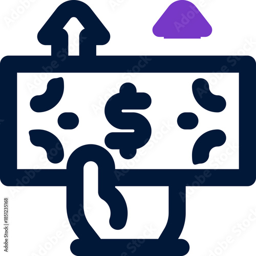 expense duotone icon. Sleek and modern vector icon for websites, mobile apps, marketing materials, and corporate design. Fully scalable and ready to use.