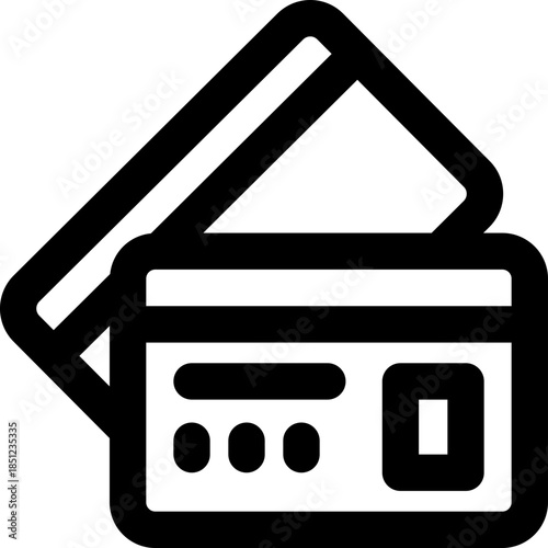 credit card line icon. Clean and minimalist vector icon for websites, mobile apps, presentations, and logos. Fully scalable and customizable for any project.