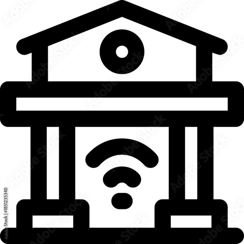 internet banking line icon. Clean and minimalist vector icon for websites, mobile apps, presentations, and logos. Fully scalable and customizable for any project.