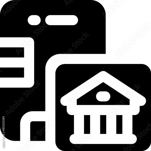 mobile banking glyph icon. Strong and solid vector icon for websites, mobile interfaces, presentations, and visual branding. High quality and easy to edit.