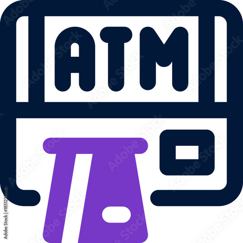 atm machine duotone icon. Sleek and modern vector icon for websites, mobile apps, marketing materials, and corporate design. Fully scalable and ready to use.