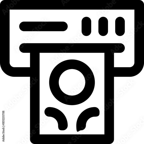 atm line icon. Clean and minimalist vector icon for websites, mobile apps, presentations, and logos. Fully scalable and customizable for any project.